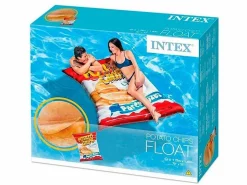 Colchoneta Bolsa de patatas fritas Intex 178 x 140 cm Rojo Sale