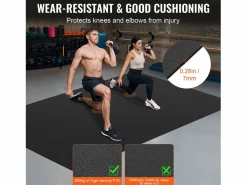 Colchoneta de Yoga SucceBuy, 2,4 x 1,5 m, Colchoneta de Yoga Antideslizante de Alta Densidad, para Yoga en Casa, Pilates y Entrenamiento en el Suelo^