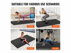 Esterillas De Yoga|Colchoneta de Yoga SucceBuy, Colchoneta de Ejercicio, 2,4 x 1,8 m, Colchoneta de Yoga Antideslizante, PVC, para Pilates y Entrenamiento en el Suelo