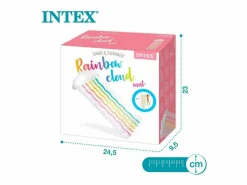 Colchoneta hinchable Rainbow Cloud +14A blanco 25x180x86 cm^Intex Best