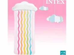 Colchoneta hinchable Rainbow Cloud +14A blanco 25x180x86 cm^Intex Best