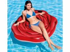 Intex Accesorio Piscina|Deportes Náuticos|Colchoneta Rosa con asas Ø132 cm