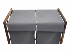 Colector de ropa -B60, marrón, tapa gris^MCW New