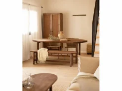 DECOWOOD Perchero|Colgador de pared de madera maciza en tono de 61x5cm - KATE -