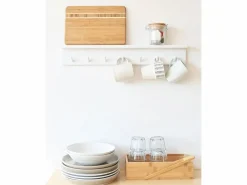 Colgador de pared de madera maciza en tono de 61x9,5cm - KATE -^DECOWOOD Clearance