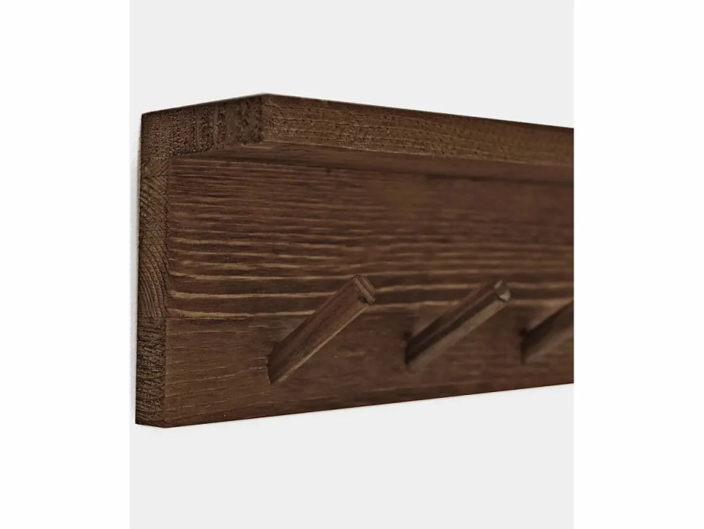 Colgador de pared de madera maciza en tono nogal de 61x9,5cm - KATE -^DECOWOOD Hot