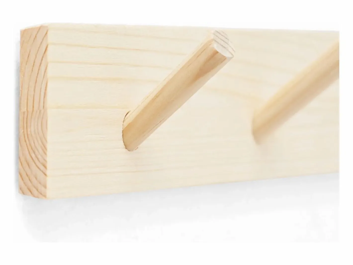 Colgador de pared de madera maciza en tono natural de 61x5cm - KATE -^DECOWOOD Sale