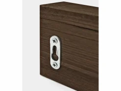 DECOWOOD Colgador de pared de madera maciza en tono nogal de 61x5cm - KATE - Marru00f3n Sale