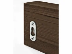 DECOWOOD Colgador de pared de madera maciza en tono nogal de 61x5cm - KATE - Marru00f3n Sale