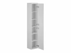 Vente-unique Columna de baño con 6 estantes, An. 30 x Pr. 25 x Al. 160 cm, , KAYLA Blanco Hot