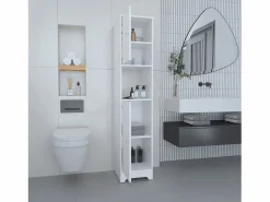 TuHome Columna de baño Ibis en Melamina con 2 puertas y 1 estante , 172.21 cm X 36.32 cm X 40.64 cm , Blanco Discount