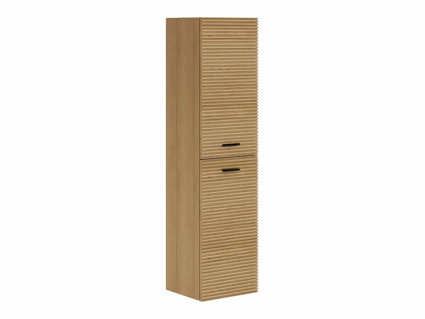 Vente-unique Columna De Baño|Columna de baño suspendida estriada - Natural claro - H140 cm - SARONE