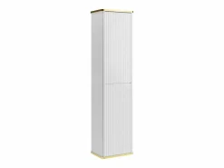 Vente-unique Columna De Baño|Columna de baño suspendida estriada, color mate, 3 estantes, Al.140 cm, KELIZA