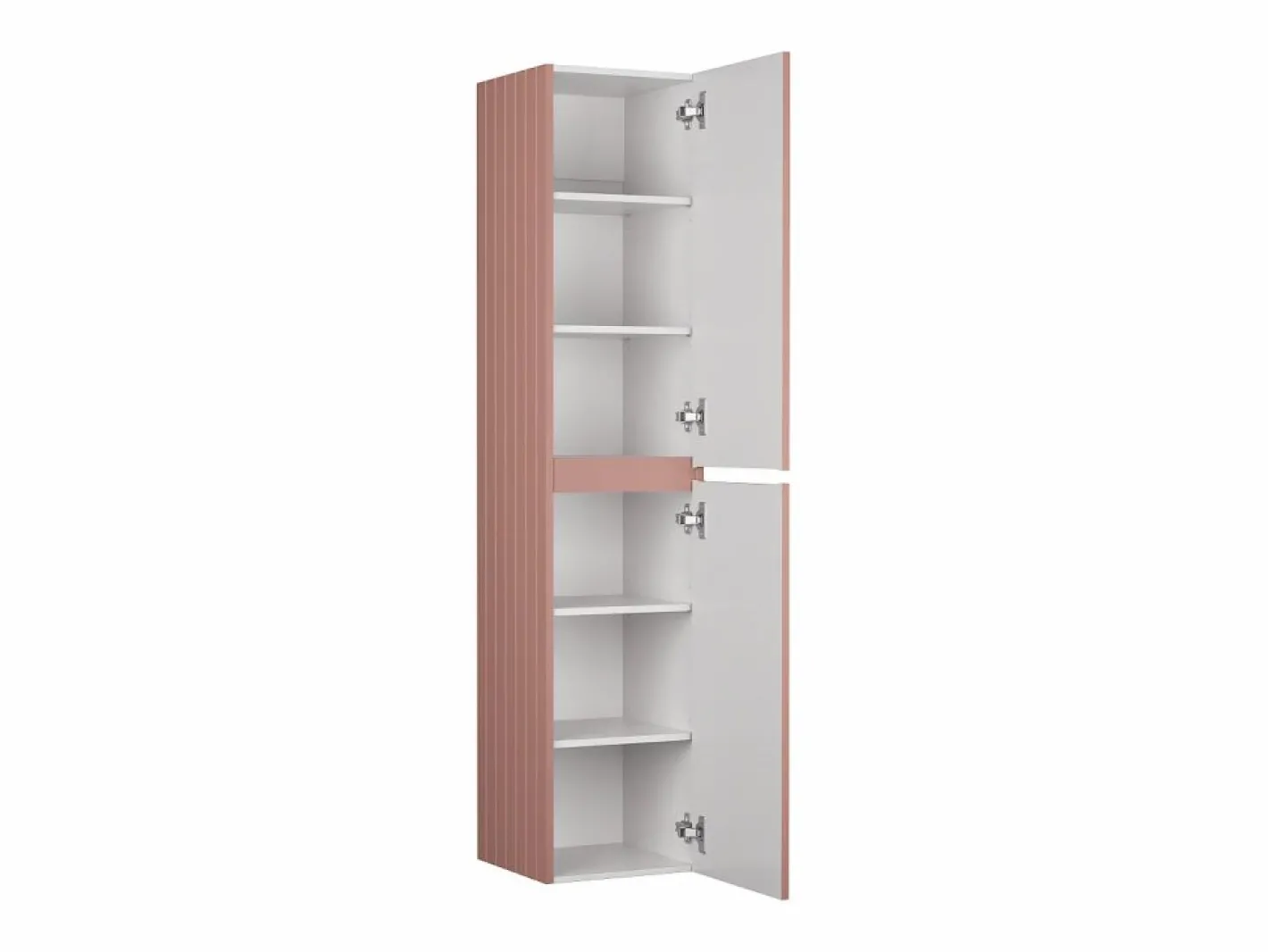 Vente-unique Columna De Baño|Columna de baño suspendida estriada rosa - Al160 cm - SATARA