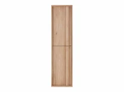 Vente-unique Columna de baño suspendida de roble macizo - Natural claro - H140 cm - SARLO Color natural claro