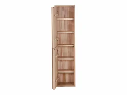 Vente-unique Columna de baño suspendida de roble macizo - Natural claro - H140 cm - SARLO Color natural claro