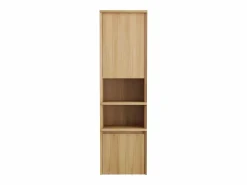 Vente-unique Columna de baño suspendida de teca con estantes - Alt.140 cm - KUPANG Color natural claro Online