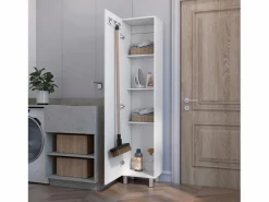 Columna de baño Vintro en melamina con 4 estantes y 1 puerta , , 180 cm X 40 cm X 31.3 cm^TuHome Online