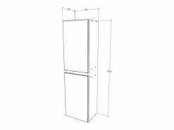 Columna de cuarto de baño haaus Zed, suspendida, 2 puertas, brillo/, MDF, L 29 x A 22 x 104 cm Blanco Best