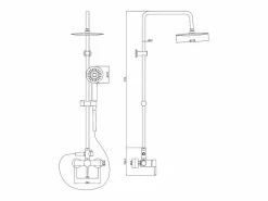 Columna de ducha AITA acero inoxidable mate - 127cm^Shower & Design New