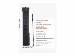 Columna de Ducha con Cabezal de Ducha Efecto Lluvia SucceBuy de Acero Inoxidable, Grifo 4 Funciones, 4 Chorros Corporales, Teleducha y Caño de Bañera^ Outlet