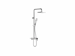 Shower & Design Columna De Ducha|Columna de ducha de aluminio - Níquel cepillado - H126 x L40 x P35,5 cm - JIZEO