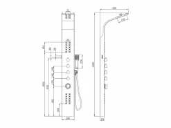 Columna de ducha de hidromasaje termostática FELICITA^Shower & Design Discount
