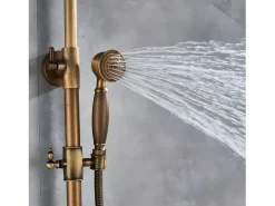 MIRLO Columna de ducha monomando retro SENISE envejecido Dorado Best