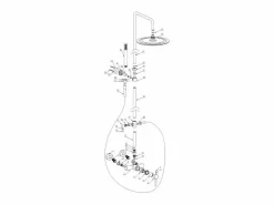 Columna de ducha monomando MORA Ø 20cm Cromado^Valaz Hot