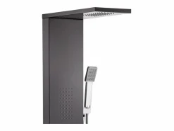 Columna de ducha panel mezclador alcachofa 4 chorros ducha Bormio - Negro Clearance