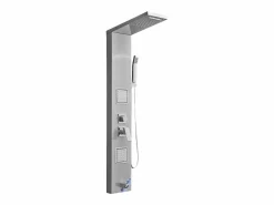 Columna de Ducha SucceBuy, con Cabezal de Ducha Efecto Lluvia, Sistema de Panel de Ducha Mural de Alta Presión en Acero Inoxidable Cepillado, Grifo de 5 Funciones Plateado Discount