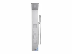 Columna de Ducha SucceBuy, con Cabezal de Ducha Efecto Lluvia, Sistema de Panel de Ducha Mural de Alta Presión en Acero Inoxidable Cepillado, Grifo de 5 Funciones Plateado Discount