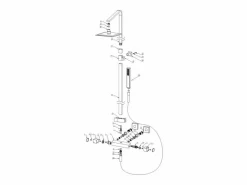 Valaz Columna de ducha termostática NILA mate 25 cm x 25 cm Negro Online
