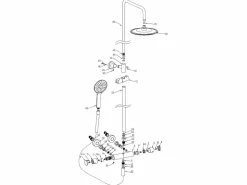 Columna de ducha termostática BOSSA mate Ø 20 cm^Valaz Online