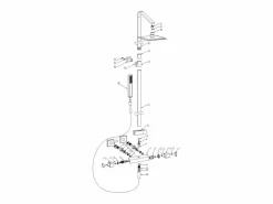 MIRLO Columna De Ducha|Columna de ducha termostática NILA mate 20 cm x 20 cm