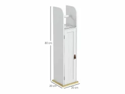 Basic Accesorios De Wc|Columna portarrollos Siena Kleankin con puerta 80x20x20 cm