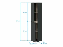 Columna suspendida 2 puertas H135 cm - Lotto^Calicosy Discount