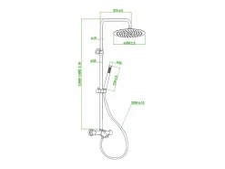 Essebagno Columna De Ducha|Columna termostática para bañera y ducha Luisa II 250 oro cepillado