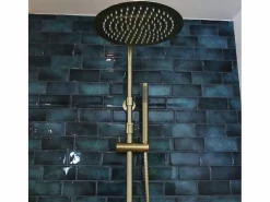 Essebagno Columna De Ducha|Columna termostática para bañera y ducha Luisa II 250 oro cepillado