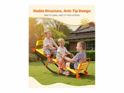 Columpio Balancín SucceBuy, Capacidad de Carga 90,7 kg, con Asas, Asientos Amplios con Respaldo, para Césped, Jardín, para 2 Niños de 3 Años en Adelante Multicolor Online