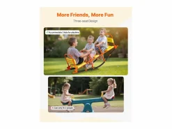 Columpio Balancín SucceBuy, Capacidad de Carga 90,7 kg, con Asas, Asientos Amplios con Respaldo, para Césped, Jardín, para 2 Niños de 3 Años en Adelante Multicolor Online