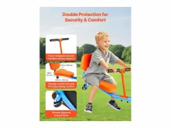 Columpio Balancín SucceBuy, Capacidad de Carga 136 kg, con Cómodas Asas, Asientos con Respaldo, Rotación de 360°, para 2 Niños de 3 Años en Adelante Multicolor Discount