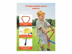 Columpio de Balancín SucceBuy para Niños, Capacidad 49,9 kg por Asiento, Equipado con Asas Ergonométricas, Patas de Soporte de 4 Ramas, Rotación 360°^ Best