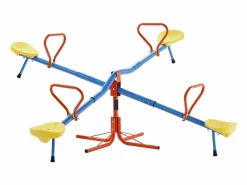 Columpio de Balancín SucceBuy para Niños, Capacidad 49,9 kg por Asiento, Equipado con Asas Ergonométricas, Patas de Soporte de 4 Ramas, Rotación 360°^ Best