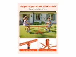 Columpio|Columpio de Balancín SucceBuy para Niños, Capacidad 45,4 kg por Asiento, Equipado con Asas Ergonométricas, Patas de Soporte de 4 Ramas, Rotación 360°