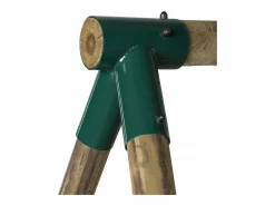 Columpio de madera "Nelio" - Con 2 columpios, 1 cara a cara y 1 cesta^Habitat et jardin Outlet