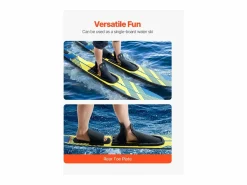 Combo Esquí Náutico SucceBuy, 150 cm para Adultos con Fijaciones Ajustables X-7 y Cierres con Hebilla^ Best