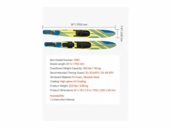 Combo Esquí Náutico SucceBuy, 170,2 cm para Adultos con Fijaciones Ajustables X-9^ Best