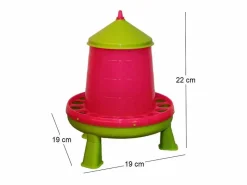 Kerbl Comedero de plástico con soporte 4 kg Rosa Online