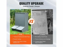 Comedero para Cerdos SucceBuy, 130 L, Puerta Doble de Metal que Puede Acoger Hasta 8 Cerdos Gris antracita Sale